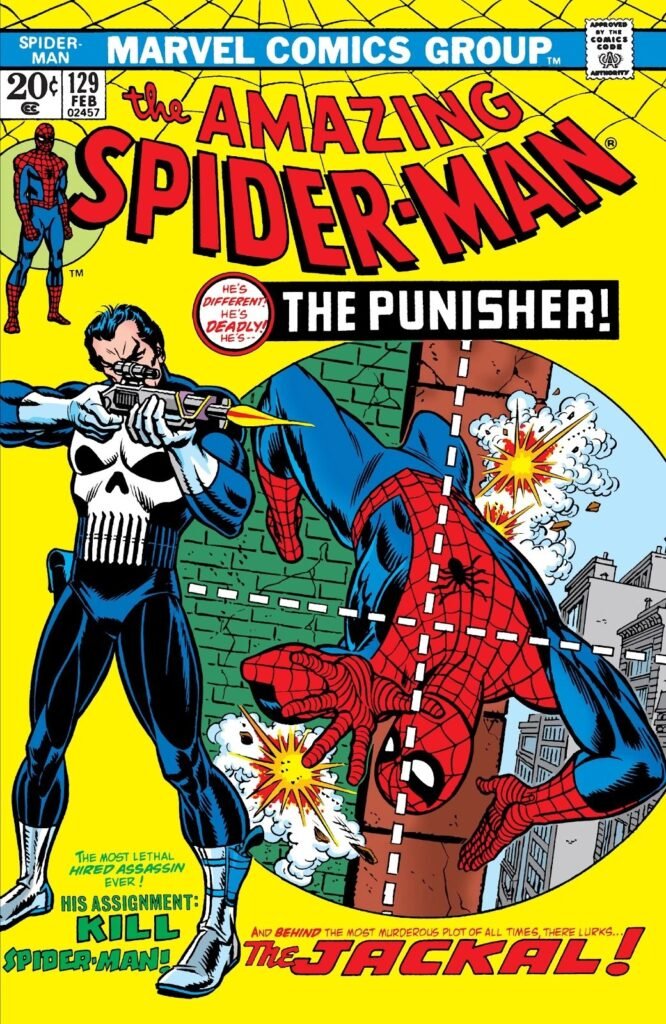 Capa de The Amazing Spider-Man #129 (1974), a estreia do Justiceiro