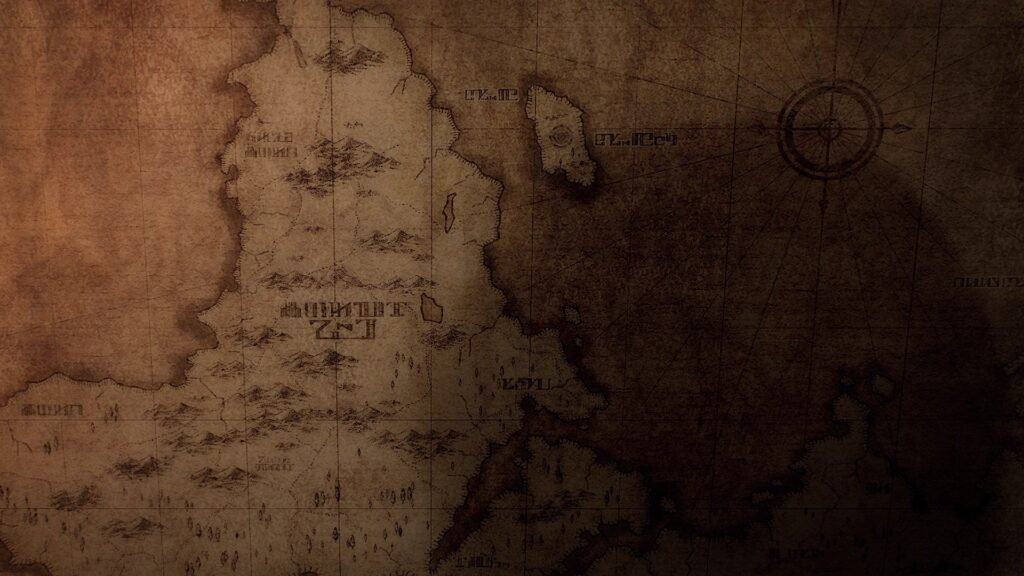 Mapa do território de Marley mostrado no anime Attack on Titan