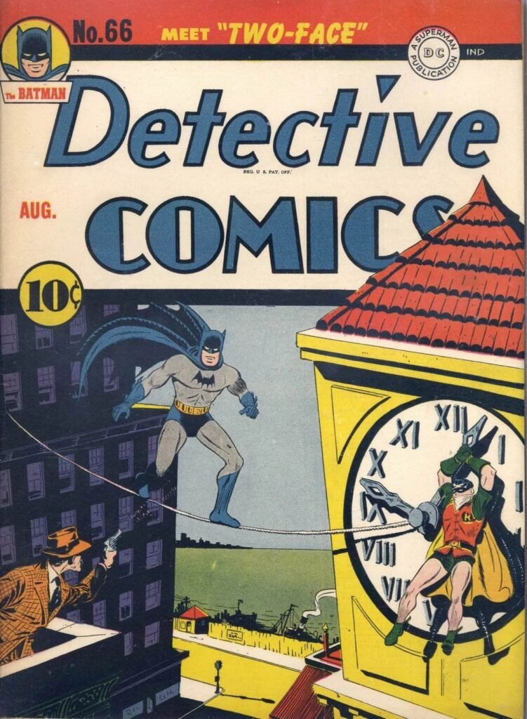 Capa de Detective Comics #66 (1942), a estreia do Duas-Caras