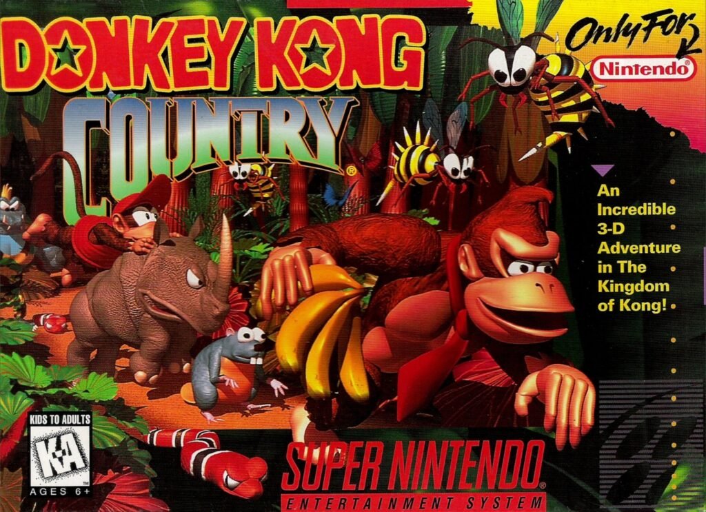 Caixa de Donkey Kong Country para Super Nintendo