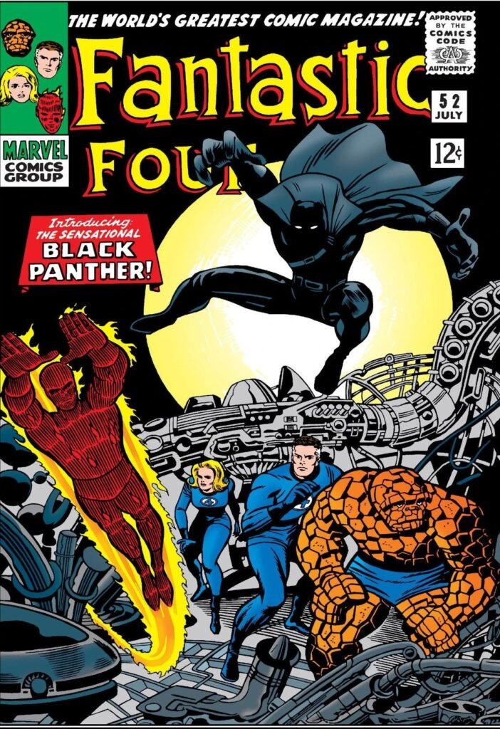 Capa de Fantastic Four #52 (1966), a estreia do Pantera Negra
