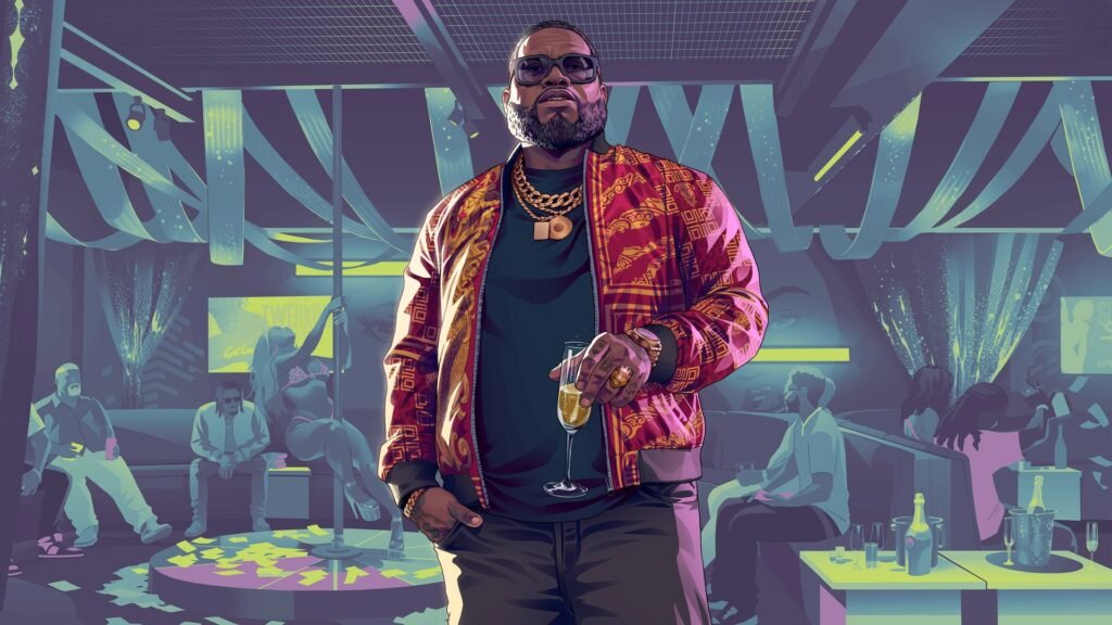 Arte oficial de GTA 6: Boobie Ike em Vice City