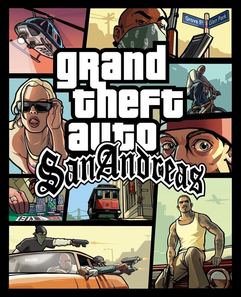 Arte de capa de GTA San Andreas com CJ