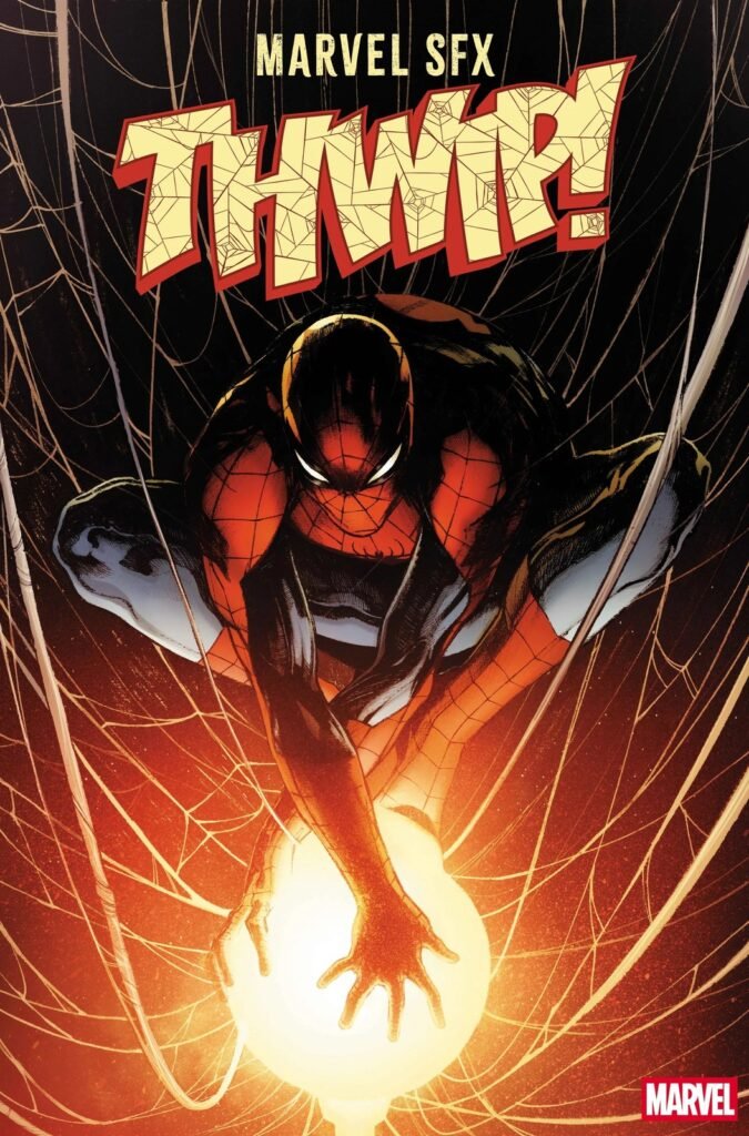 Capa de Marvel SFX: Thwip #1, de Alessandro Cappuccio, com o Homem-Aranha disparando teias