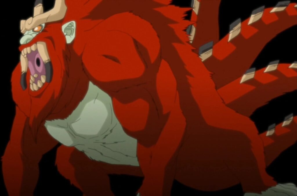 Son Goku, a Besta de Quatro Caudas, em Naruto Shippuden