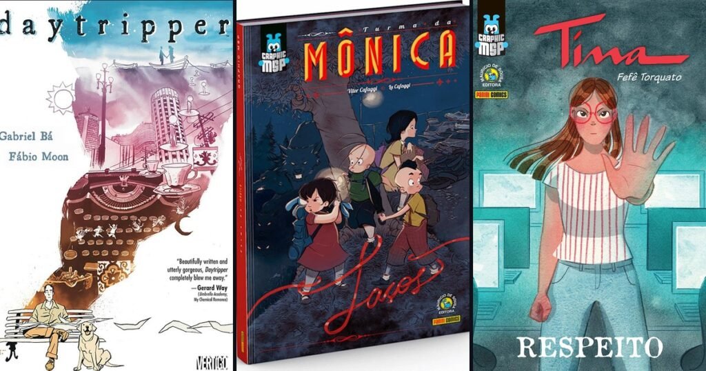 Capas de Daytripper, Turma da Mônica: Laços e Tina: Respeito, quadrinhos nacionais, lado a lado