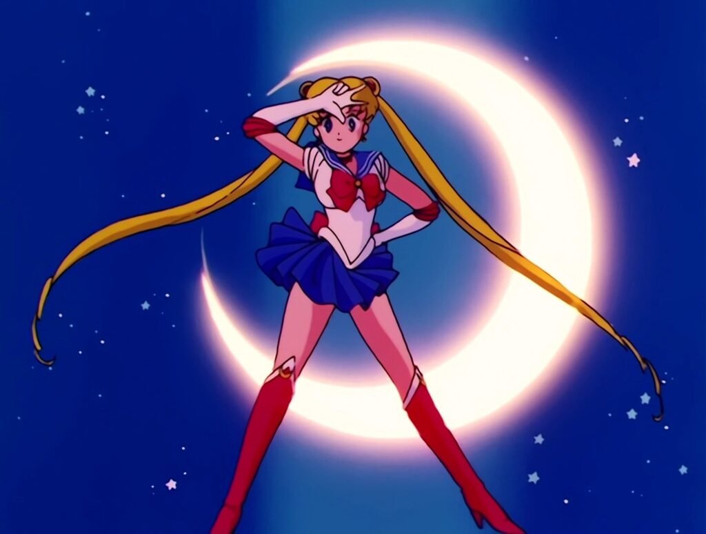 Usagi se transforma em Sailor Moon pela primeira vez (episódio 1, 1992)
