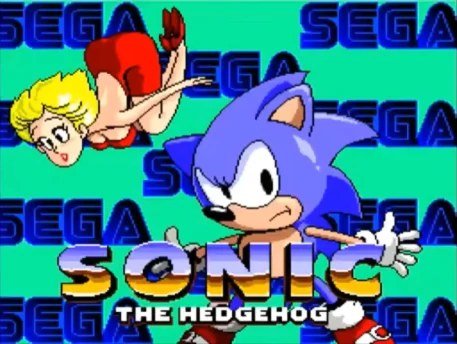 Arte conceitual do primeiro Sonic com Madonna, a namorada humana que foi cortada