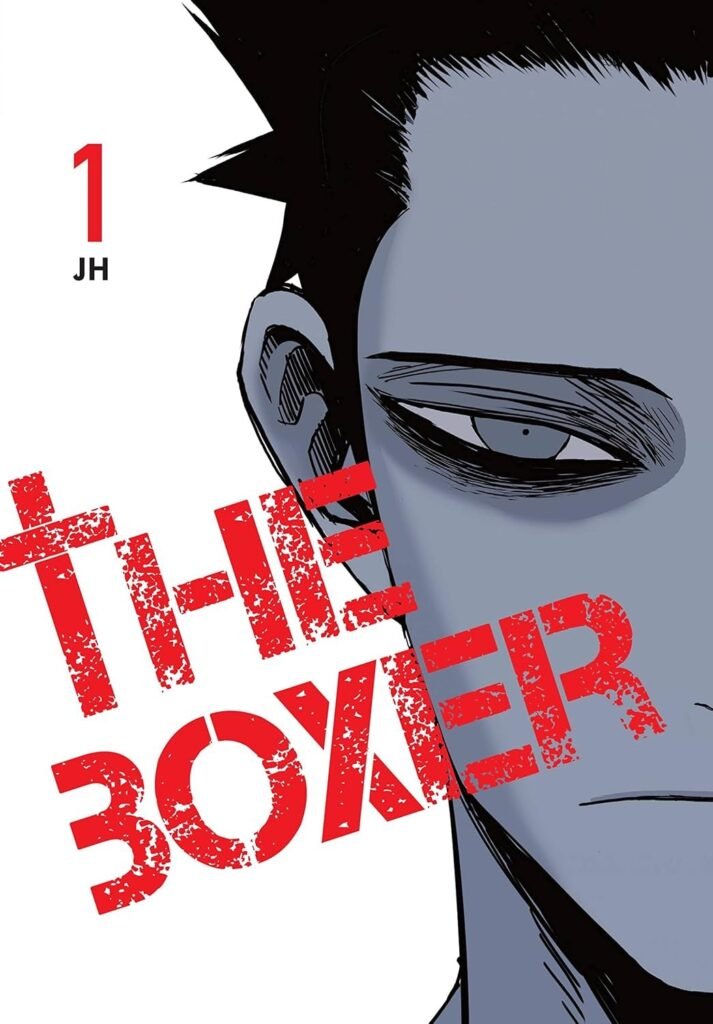 Capa do volume 1 de The Boxer, webtoon de JH, com o lutador Yu