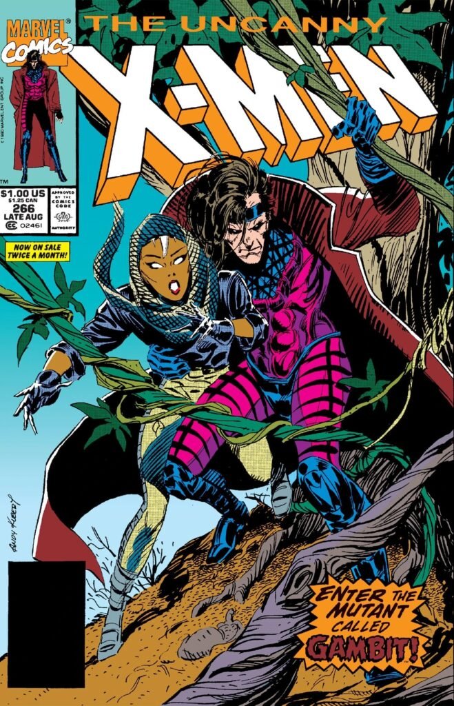 Capa de Uncanny X-Men #266 (1990), a estreia de Gambit