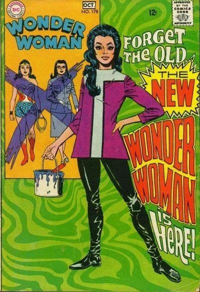 Capa de Wonder Woman #178 (1968), que inicia a fase "moderna" de Diana Prince