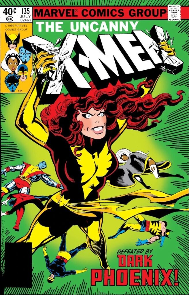 Capa de X-Men #135 (1980), com a Fênix Negra, na Saga da Fênix Negra